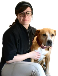 Julie souchal et sa chienne Laika